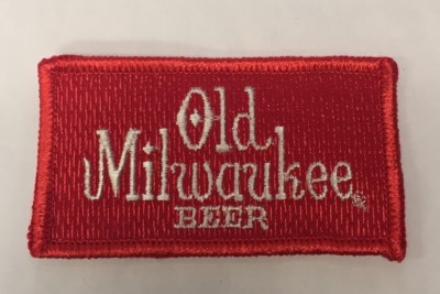 Vintage Old Milwaukee Beer Red Distributor Cloth Patch 1980s 