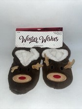Slipper Socks Winter Wishes - Santa s Squad Sock Size 6-8.5 Shoe Size 9-1