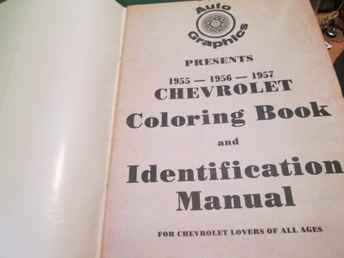 LOT OF 2 USED Chevrolet Coloring Book for Kids 55 56 57 Chevy Bel Air Nomad CAR - Picture 4 of 8