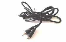 GC ELECTRONICS 30-428 6FT RCA MALE/FEMALE SHIELDED AUDIO CABLE BLACK   