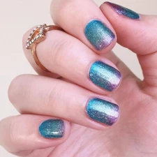 Jamberry Nail Wraps ~ HALF SHEET ~ CARNIVAL Rare Summer Mermaid Sparkle Ombre