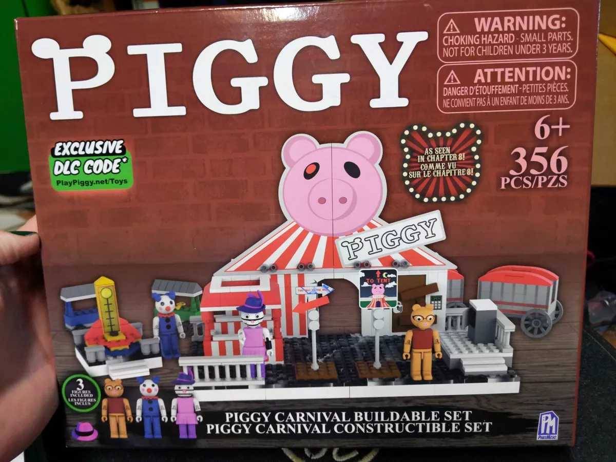 PIGGY CARNIVAL BUILDING SET & FIGURES WITH DLC CODES ! 