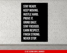 Motivational Gym Banner - Inspirational Wall Art for Fitness Weightlifting