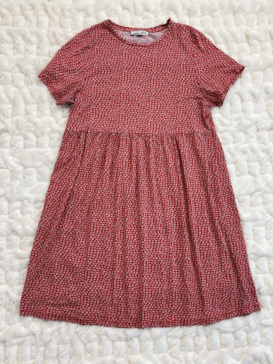pull and bear red floral dress Pull & Bear V Neck Floral Mini Dress In Red In Pink