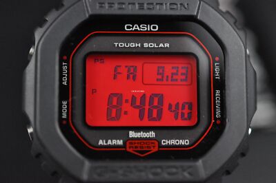 CASIO G-SHOCK Black & Red GW-B5600AR-1 Solar Radio Men's Watch New