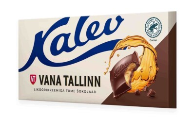 ESTONIA - Kalev dark chocolate with liqueur filling 4 bars x 103g