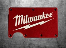 CUSTOM Milwaukee Tool Thin Metal RFID Blocking Laser Engraved Slim Wallet