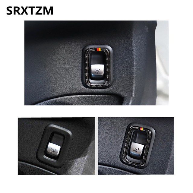 Carbon Fiber Rear Trunk Switch Button Control Cover Trim For Mercedes