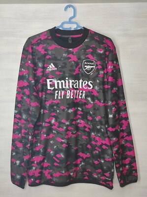 ARSENAL FC 2021-22 TRAINING SHIRT WARM PRE MATCH SWEATSHIRT ADIDAS