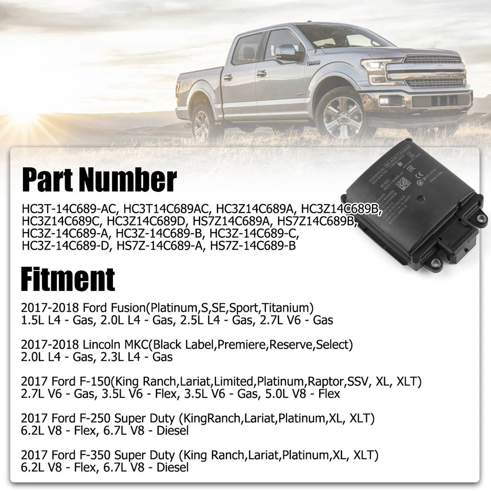 Sensor de monitor de radar de punto ciego para Ford F150 Lincoln MKC HC3Z-14C689-A 2017-18 Foto 2 de 4