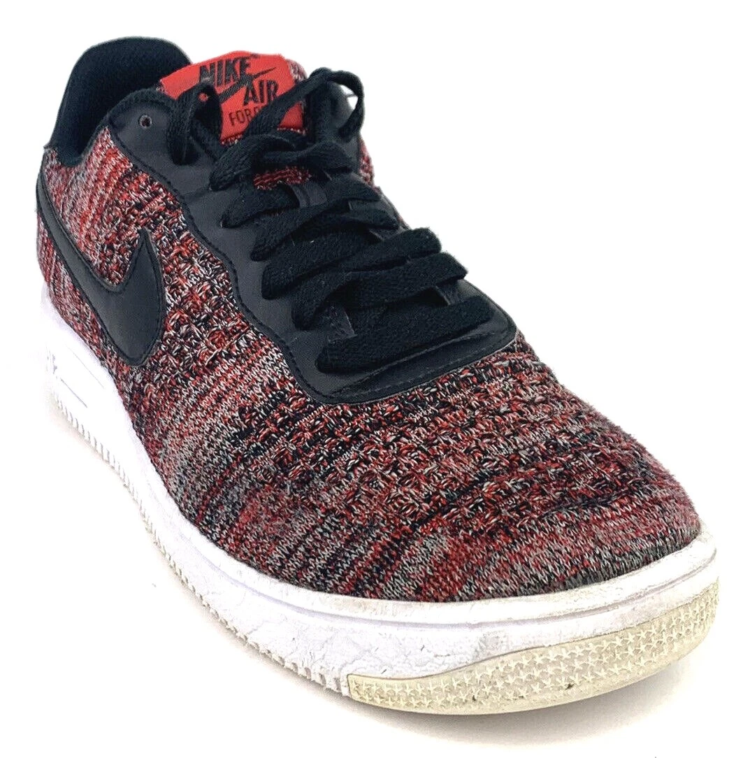 halen ongebruikt alarm Nike Air Force 1 Flyknit 2.0 University Red Black Grey Mens Size 8.5  CI0051-600 | eBay