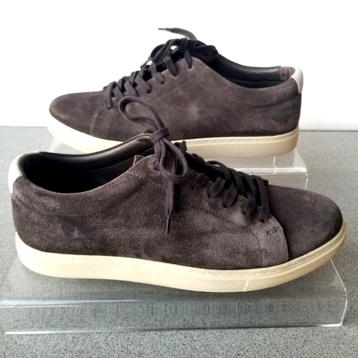 Allen Edmonds Canal Court Sneaker Casual Low Top Suede Dress Gray