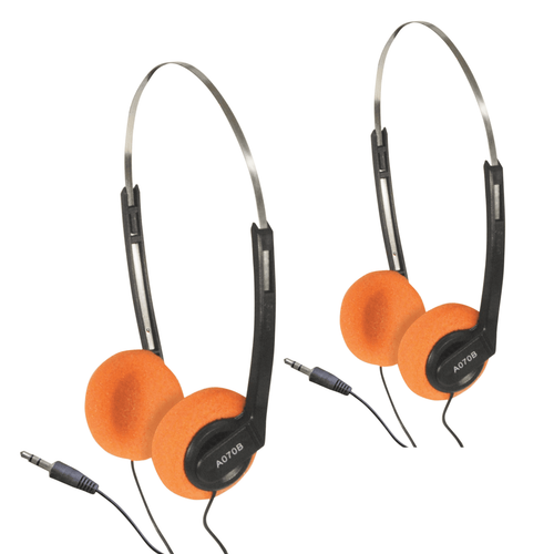 Headphones Orange Pads MP3 Phone PC 