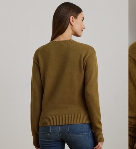 187 Nwt Ralph Lauren Beagle Dog Intarsia Knit Cotton L Runs Small - 第 4/11 張圖片