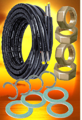 Solarleitung Edelstahlwellrohr DN16=3/4'' 10Meter V13  Solarrohr mit Fühlerkabel