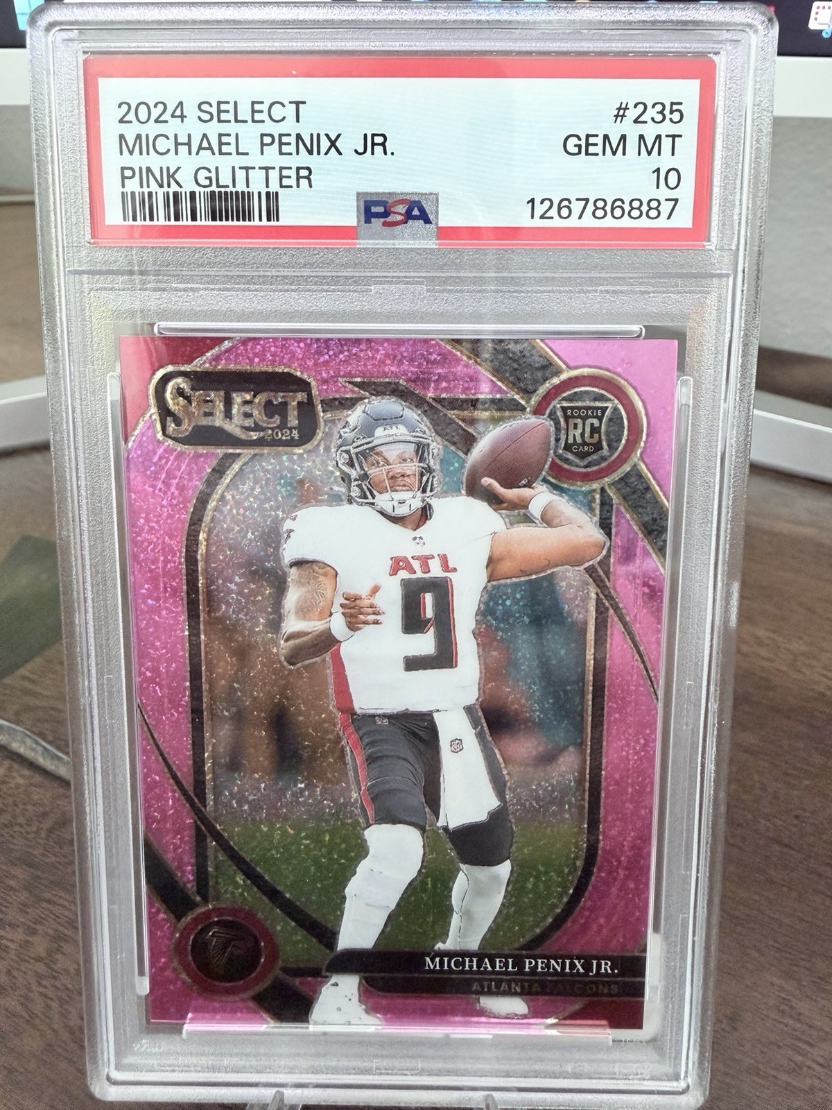 2024 Panini Select Club Level Michael Penix Jr. #235 Pink Glitter Prizm /15 (RC)