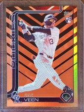 Zac Veen 2025 Topps Update Series US286 Holiday Foil Rookie Card RC