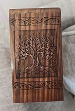 Handmade Rosewood Urn - Tree of Life Wooden Urn Soulful Tree NEW no Bag