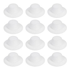 1.4 Inch Mini Formal Hats, 12 Pcs Doll Hats for Crafts, White