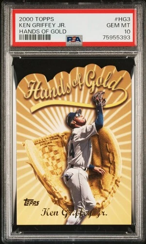 Ken Griffey Jr - 2000 Topps Hands of Gold #HG3 - Baseball Card - PSA 10