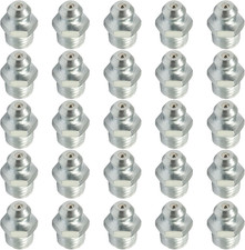 25 Pcs M8 Straight Hydraulic Grease Fitting Kit - 8Mm X 1Mm Male Thread Zerk Nip