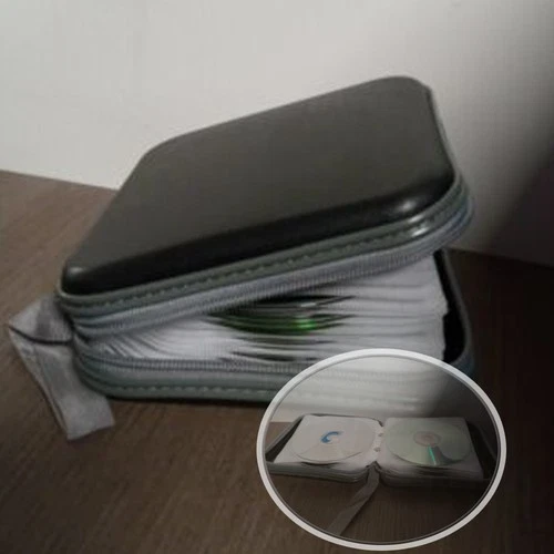 DVD Case for Car 32 Capacity CD Case Portable Hard Plastic Holder CD Protective