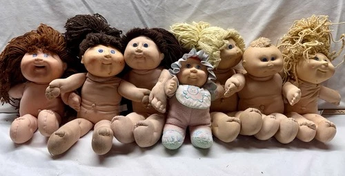 Vintage Cabbage Patch Kid Lot of 7: For Repair / Decor, No Clothing, 80s & 90s