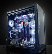 WATER COOLED GAMING PC VIXIA CUSTOM RTX4090 INTEL i9 14900K NVME 1TB CLEAR BLACK