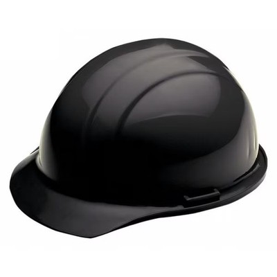 Hard Hat, Americana, Polyethylene, 4 Point Ratchet, Type 1, Class E, Black