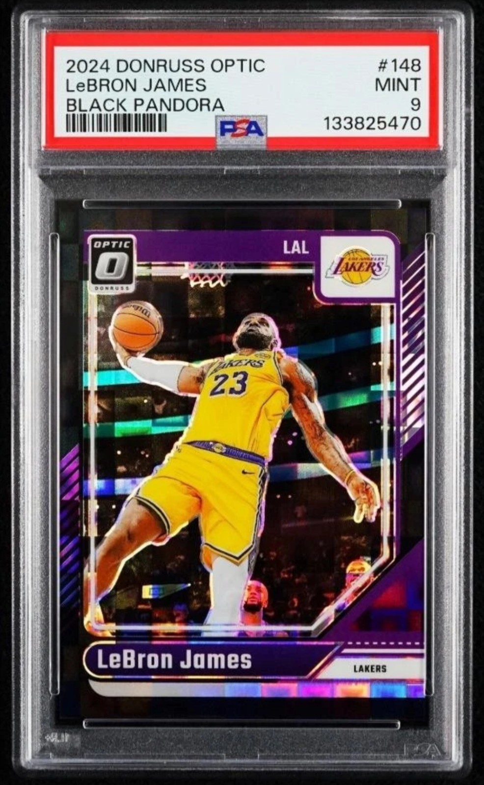 2024 Donruss Optic Black Pandora #148 LeBron James 01/15 PSA 9 MINT LAKERS