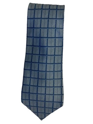 Hermes Herrenkrawatte smartes Design in Blau Mit Karierten Muster