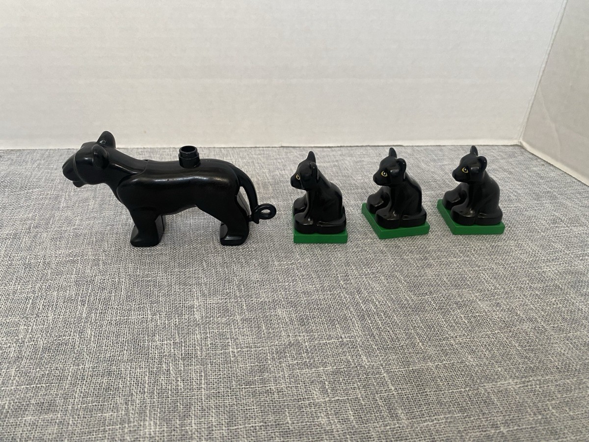 Lego Duplo Jaguars Black Adult Cubs Animals Wildlife Set | eBay