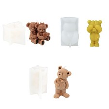 3D Molds Cartoon Bear Shaped Craft Art Silicone Mold for Making