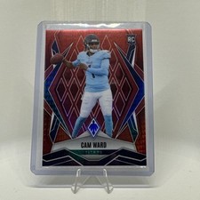 2025 Panini Phoenix Football Red Hyper Prizm - #194 Cam Ward (RC) #102 /399