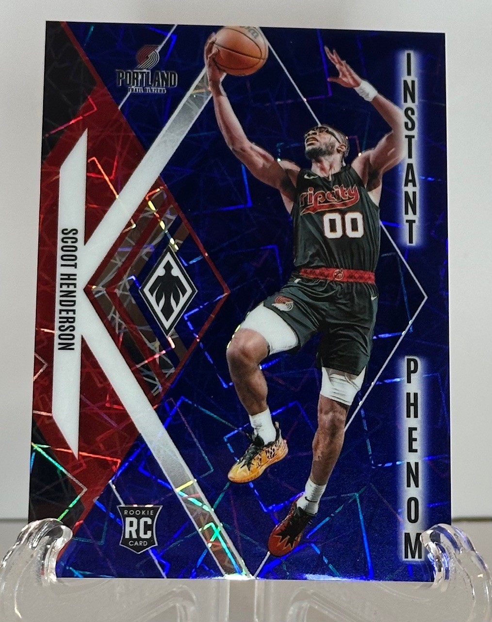 Scoot Henderson 2023-24 Panini Phoenix RC Instant Phenom BLUE LAZER 238/275 #10