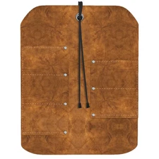 UJ Ramelson 5-Pocket Leather Tool Roll-Up Pouch for Chisels, Hammers, Gouges