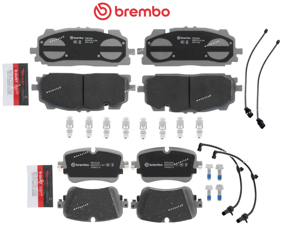Front & Rear Brake Pad Set OES Ceramic +Sensor for Audi Q7 2017-2019 / Q8 2019 - Bild 1 von 1