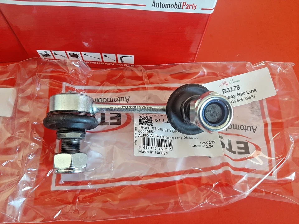 Juego de eslabones de barra estabilizadora delantera Alfa Romeo Spider serie 3 y 4 1986-hasta 1994 Foto 4 de 4