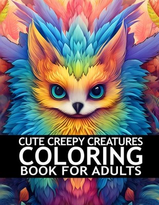 Cute Creepy Creatures Coloring Book For Adults: Mindfulness Zen Coloring Book Fo