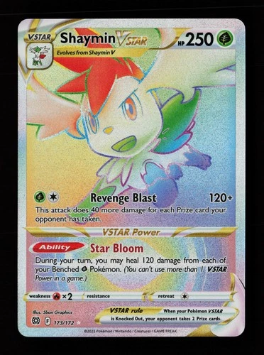 Shaymin VSTAR 173/172 Rainbow Rare Brilliant Stars Pokemon Cards