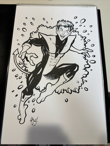 NIGHTCRAWLER X-MEN MARVEL COMICS 11x17 Original Art CHRIS MCJUNKIN 2026 SALE!