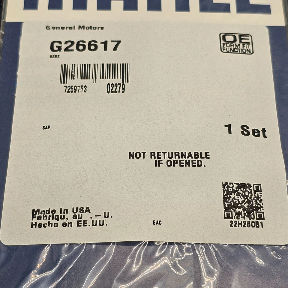 Junta de montaje del filtro de aire Mahle G26617 para GMC G3500 1984 Foto 4 de 4