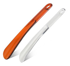 2Pcs Shoe Horns, 9.05 Inches High-toughness Plastic Shoe Horn with Hang Hole, Li