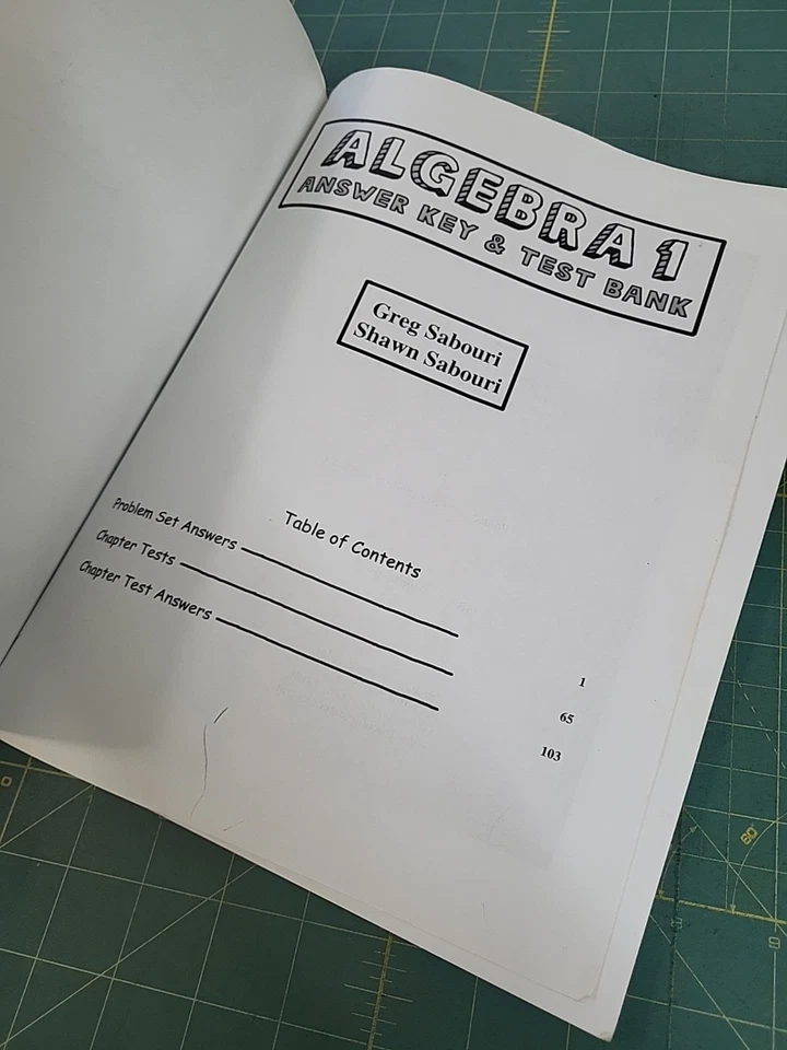 Teaching Textbooks Algebra 1 Answer Key and Test Bank Homeschool - Image 3 of 4