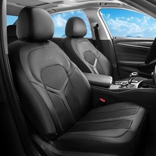 Car Seat Covers Front Seat, Universal Seat Cover 2 Seats, Frontpair Black