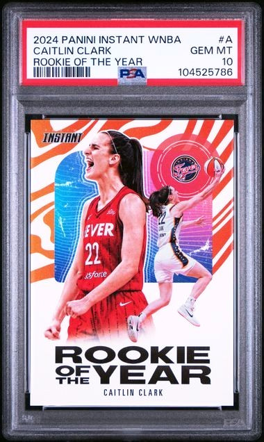 PSA 10 Caitlin Clark 2024 Panini Instant WNBA Rookie of the Year ROY - Fever