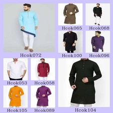 Mens Kurta only Pathani Kurta Top Shirt Solid Kurta Mens Cotton