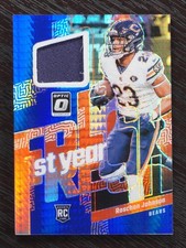 2023 Donruss Optic Roschon Johnson First Year Fresh RC Jersey Blue Hyper #FYF-RJ