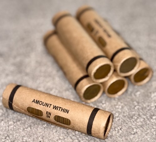 Window wheat penny roll lincoln cent unsearched mixed dates mint marks sale lot