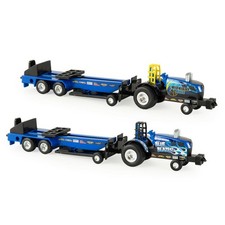 Ertl 1/64 New Holland Blue Blazes Midnight Blue Pulling Tractors Sleds 37940-SET